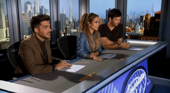 Adam Lambert Jennifer Lopez Harry Connick Jr. American Idol