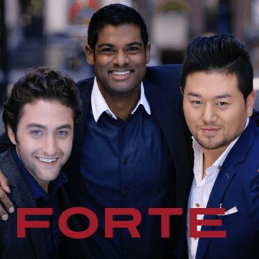 The Forte Tenors' Josh Page (left) visited "Jake's Take" and talked about the latest incarnation of the opera trio's Pledge Music campaign. (Photo property of the Forte Tenors)