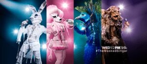 Colorful characters from The Masked Singer.