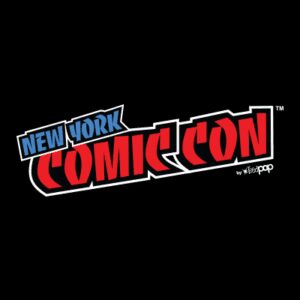 New York Comic Con logo on black background.