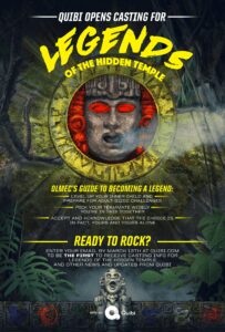 Casting call for Legends of the Hidden Temple.