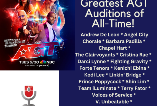 Jake's Take with Jacob Elyachar reveals its Top 20 Favorite Auditions in 'AGT' history. (AGT graphic property of NBC)