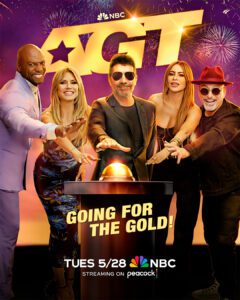 Terry Crews, Heidi Klum, Simon Cowell, Sofia Vergara, and Howie Mandel are looking for the next $1 million act on AGT's nineteenth season! (Photo and graphics property of NBC)