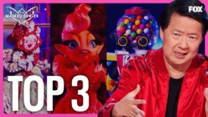 Clock, Goldfish and Gumball face off for the final two spots in The Masked Singer: Season 11 Finale. (Photos and graphics property of FOX)