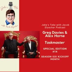 Taskmaster presenters Greg Davies & Alex Horne visited Jake's Take with Jacob Elyachar Podcast to talk Series 19 & its tenth anniversary.