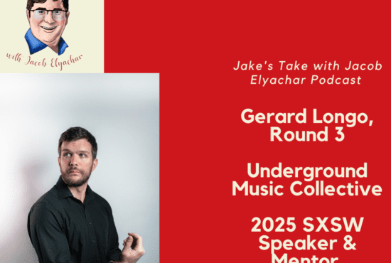 Underground Music Collective founder Gerard Longo returned for a third round interview on 'The Jake's Take with Jacob Elyachar Podcast.' He spoke about the tenth anniversary year of the Underground Music Collective, new book, and being a guest mentor at South by Southwest!