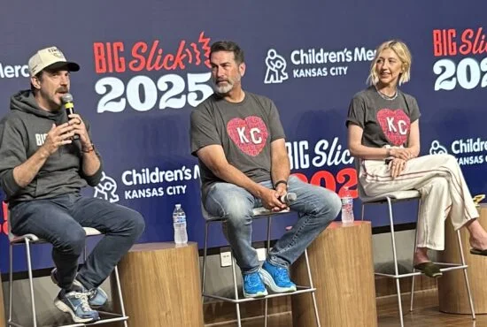 Eric Stonestreet, Jason Sudekis, Rob Riggle, Heidi Gardner, Paul Rudd & David Koechner preview the 2025 Big Slick Kansas City at aa press conference at Children's Mercy Hospital. (Photo property of Jake's Take with Jacob Elyachar)