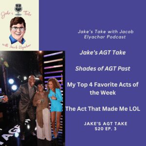 n the third episode of Jake’s AGT Take, I revealed my four standout acts of the week – Julia and Dmitryo Turkeev, Urban Theory, Boston Dynamics, and Mel B’s second Golden Buzzer – singer Charity Lockhart.
