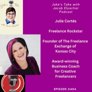 Award-winning freelance rockstar Julie Cortes made her 'Jake's Take with Jacob Elyachar' debut to talk freelancing & combating antisemitism on the latest episode of 'Jake's Take with Jacob Elyachar.'