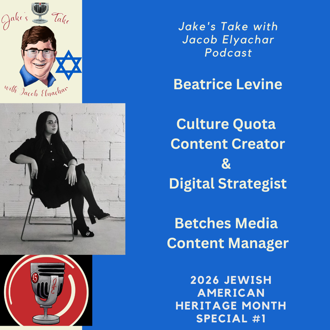 Culture Quota creator Beatrice Levine talks about her love for pop culture, Timothee Chalamet, Wendy Williams & more for the first episode of Jake's Take's with Jacob Elyachar's Jewish American Heritage Month.
