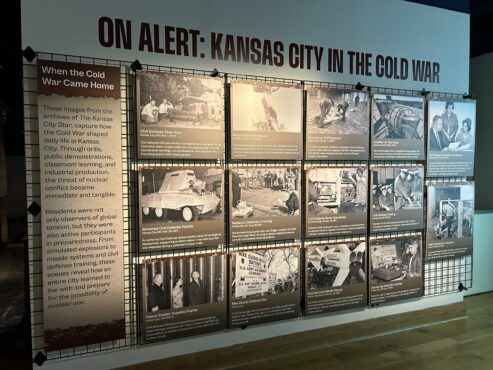 Before the exhibit begins, visitors can look at "On Alert: Kansas City in the Cold War." (Photo property of Jake's Take with Jacob Elyachar)